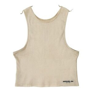 Orseund Iris Basic Tank - Cream Beige Reversible Ribbed Cotton Tank Top
